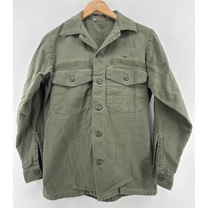 Vietnam Shirt OG-107 Mans Fatigue Cotton Sateen Olive Drab Military Jacket USGI